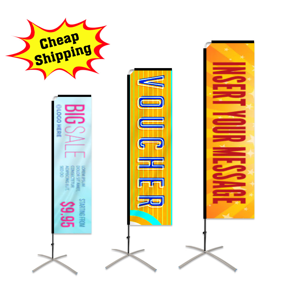Outdoor Flying Polyester Beach Feather Flags Banner Double Sided Printed Promotion Advertising Flag